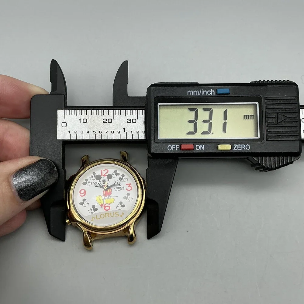 Vtg Lorus Musical Mickey Mouse Boys Watch 33mm Gold Tone For Parts Not Running